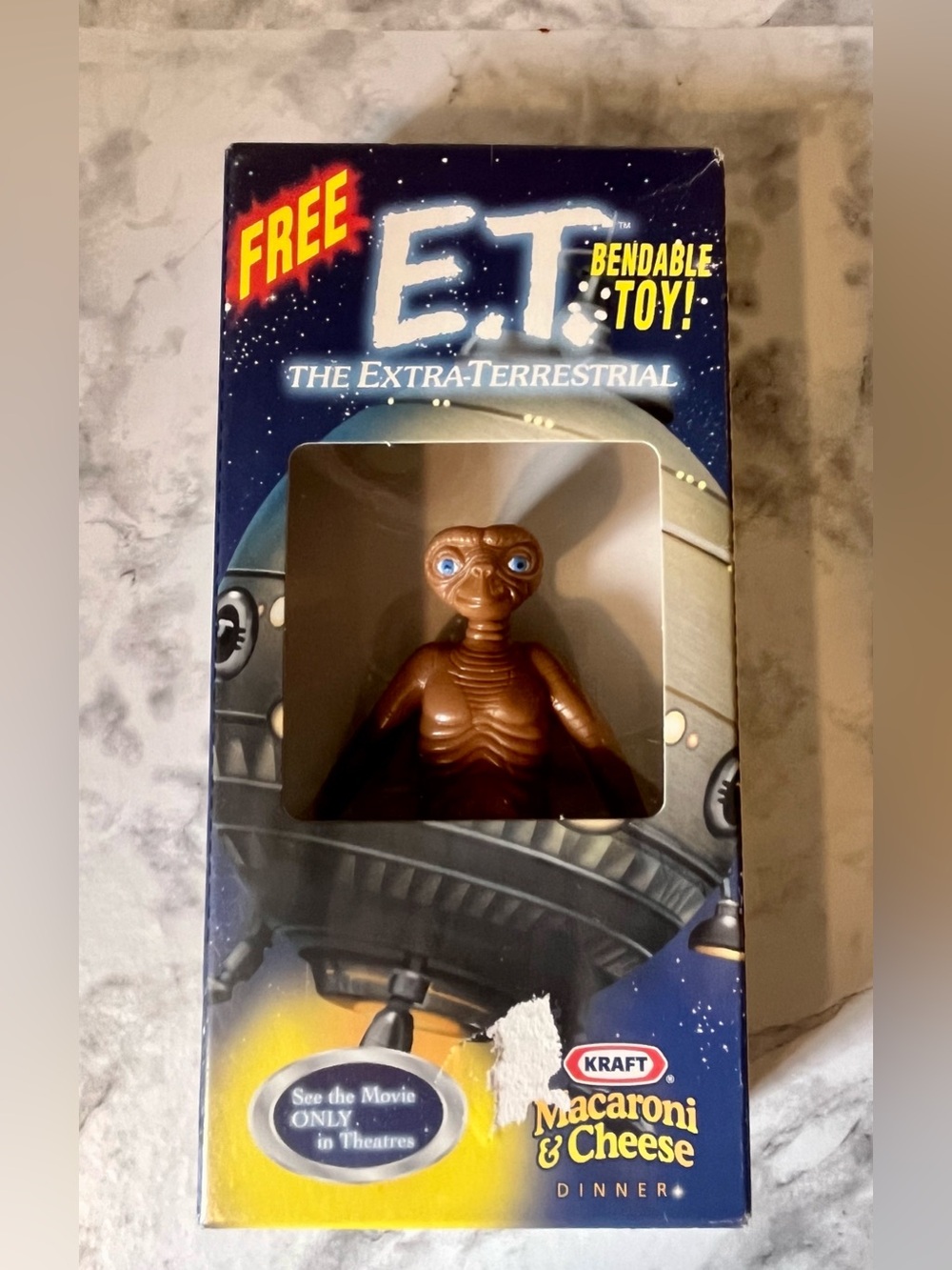 E.T. The Extra-Terrestrial Kraft Macaroni & Cheese Bendable Toy 2002